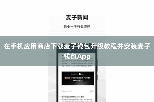 在手机应用商店下载麦子钱包升级教程并安装麦子钱包App