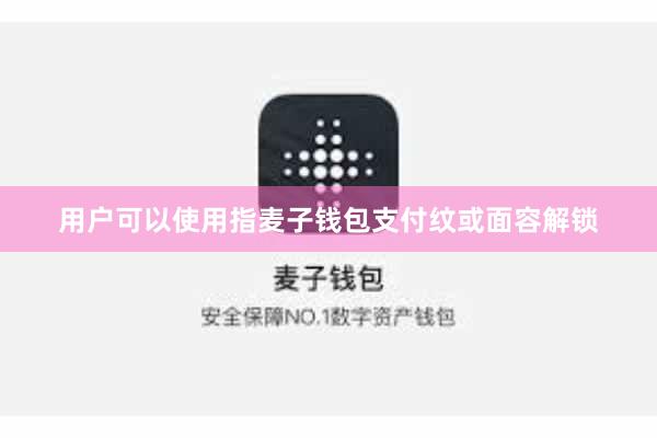 用户可以使用指麦子钱包支付纹或面容解锁