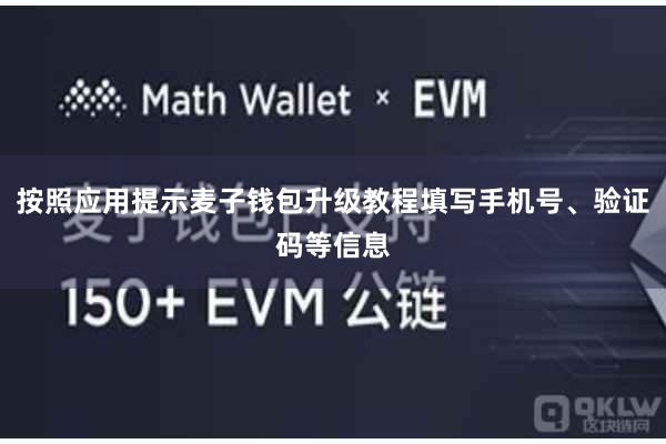 按照应用提示麦子钱包升级教程填写手机号、验证码等信息
